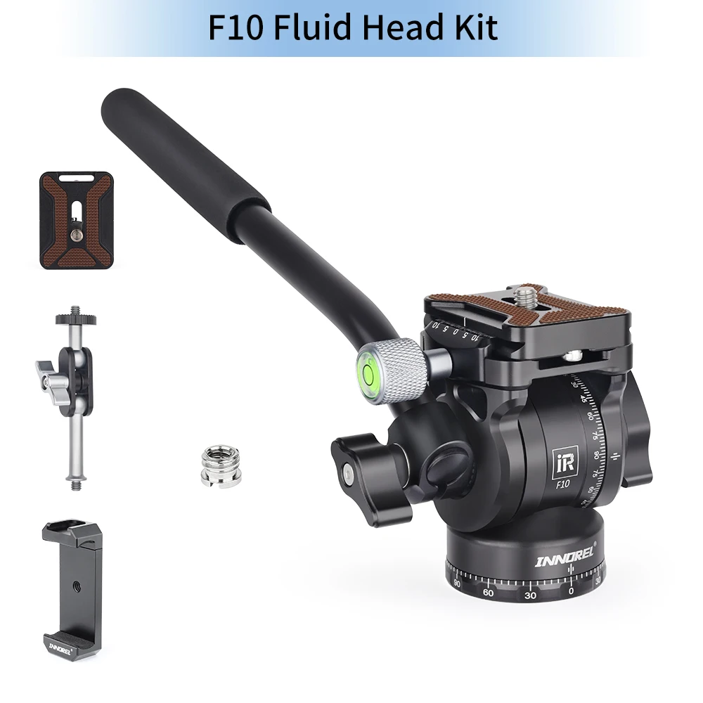 Innorel F10/F20 Mini Statief Vloeistof Hoofd Kantelkop, Metalen Camera Video Statief Hoofd Met Arca Zwitserse Q.R. Platen Voor Video Dslr Camera