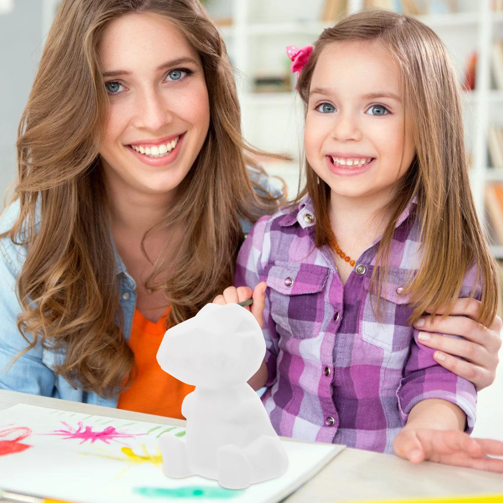 Zestaw do samodzielnego malowania lampki dinozaura DIY, geometryczna lampka nocna, kreatywne rękodzieło, artystyczna dekoracja, unikalna lampka stołowa do sypialni