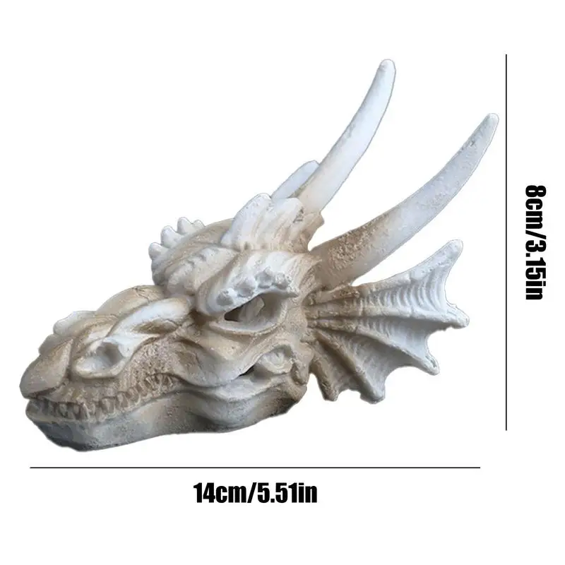 Dragon Head Sculpture simulation Dragon Skull Aquarium Aquarium Sculpture Skeleton Resin Craft Dragon Skull Aquarium Decoration