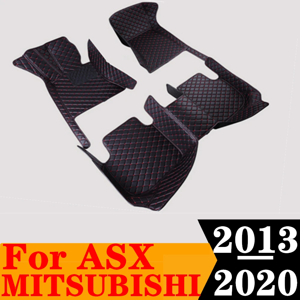 Car Floor Mats For Mitsubishi ASX 2020 2019 2018 2017 2016 2015 2014 2013 Custom Fit FloorLiner Auto Foot Pads Carpet Cover Part