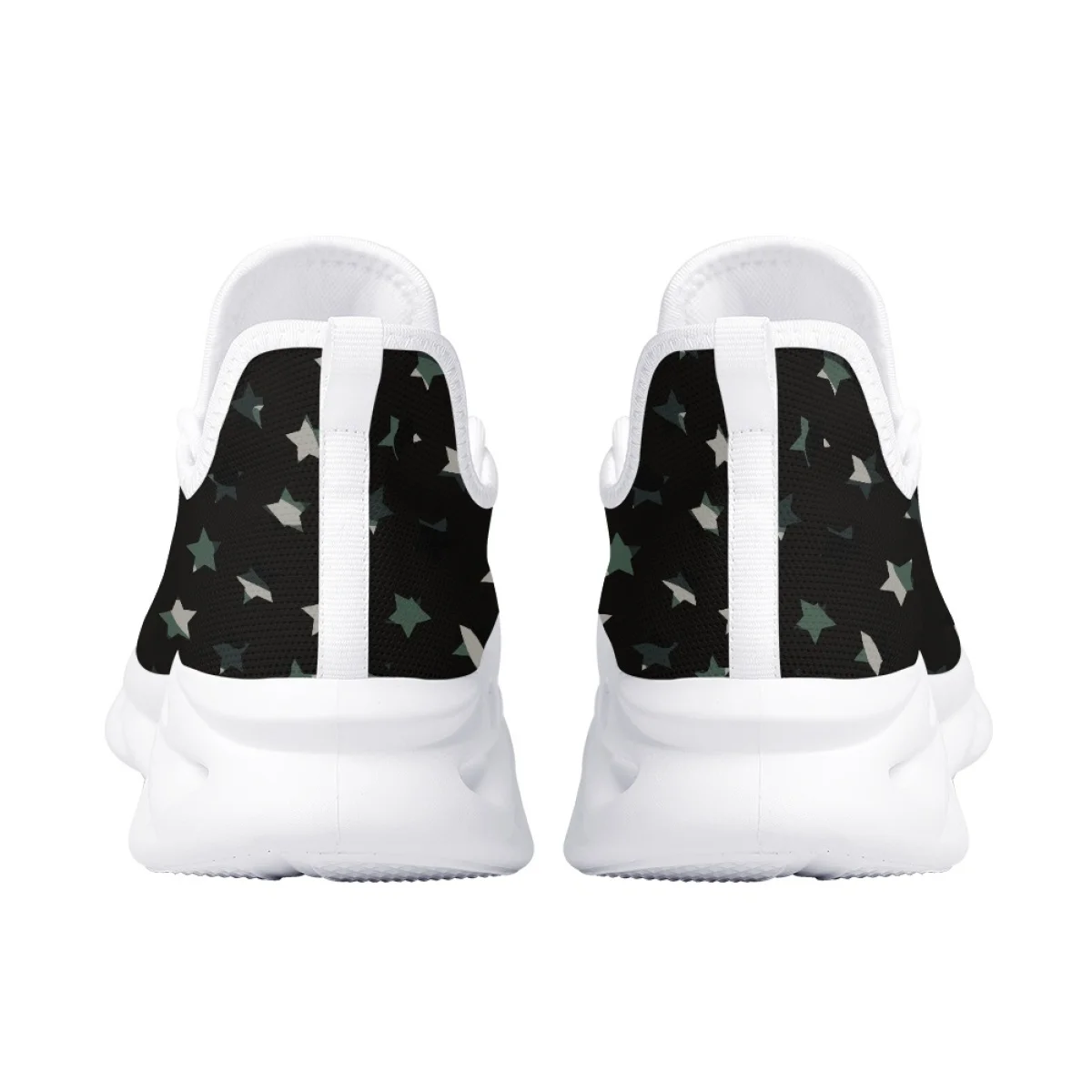 Belidome American Flag Camo Huntiing Design Shoes Womens Athletic Running Mesh Breathable Casual Sneakers Up Walking Footwear