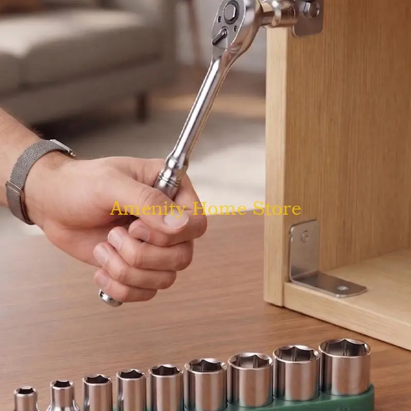 F26C 5-13mm Damaged Nut Extraction Tool Set for Use with Common Drive Tool, with Organized Storage for Household Hardware and