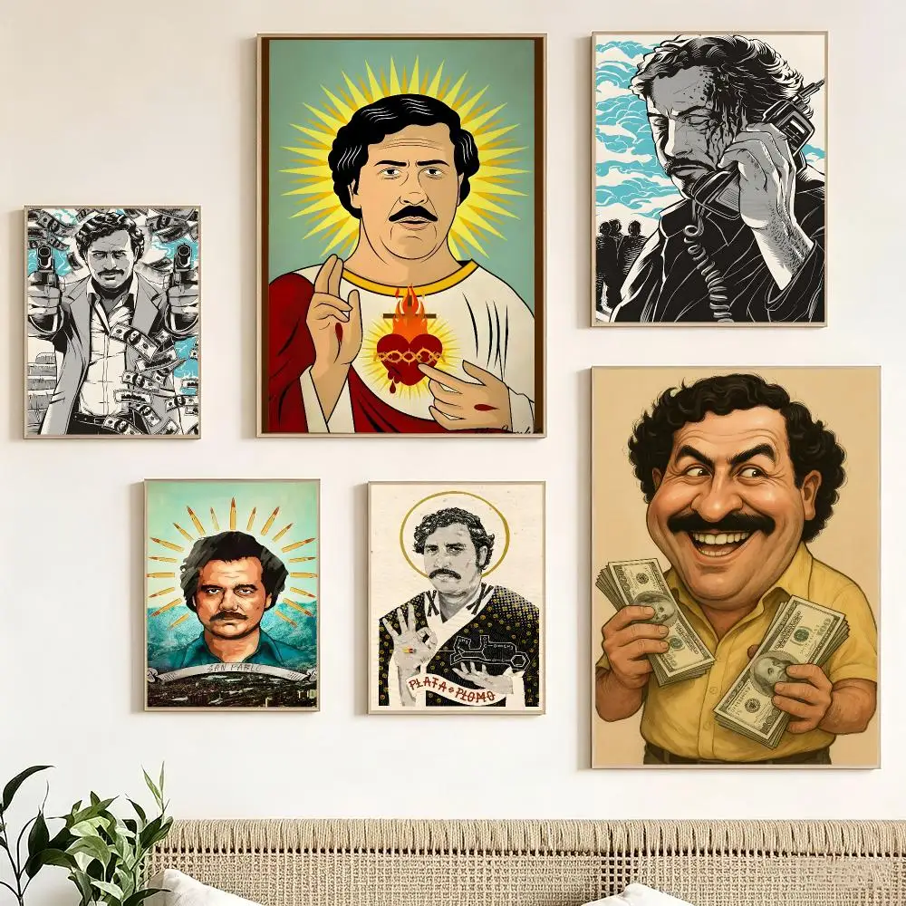 Merch Actor P-Pablo Escobar Poster Print Painting Home Decor for Bedroom Living Room Hallway