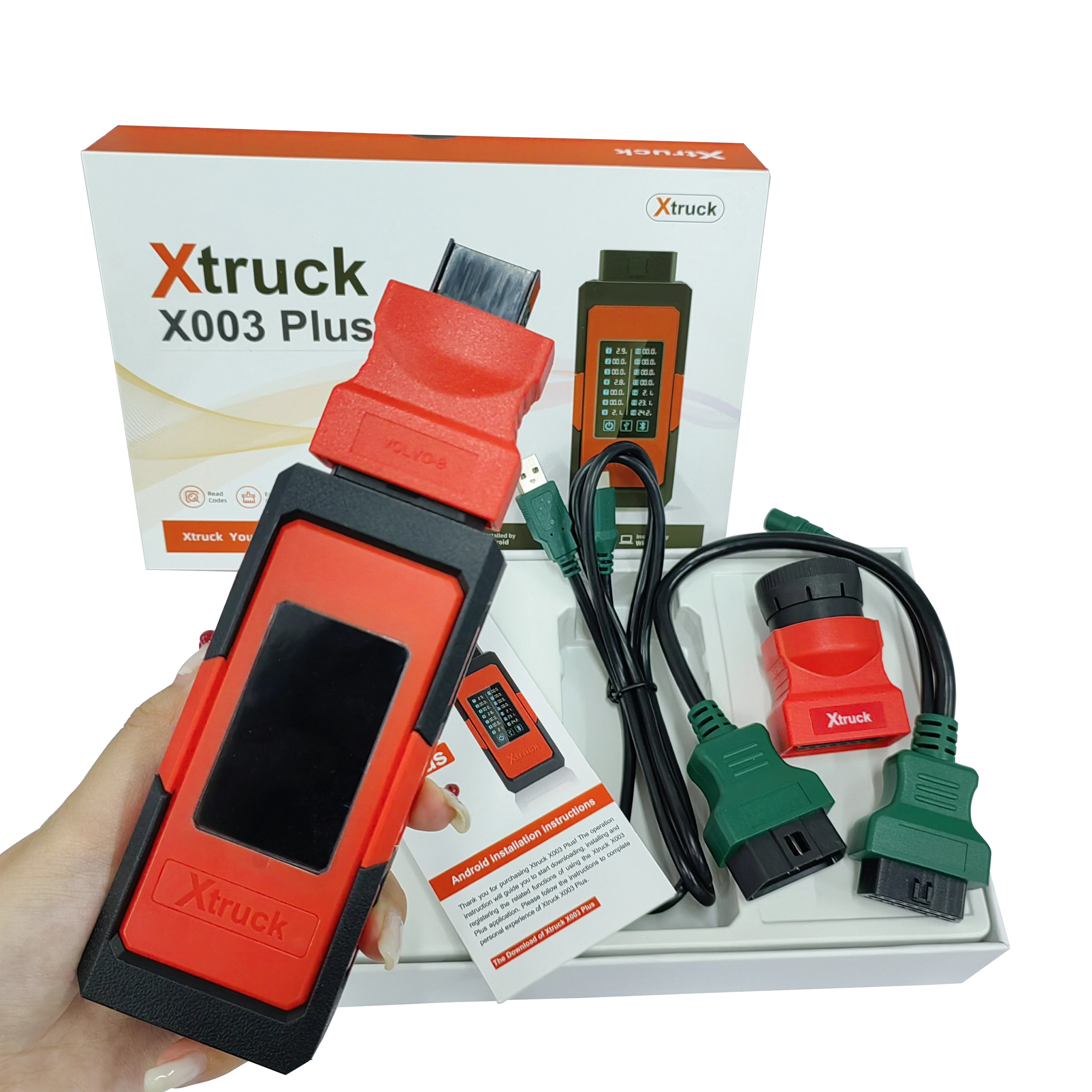 Multi-language Heavy Duty Truck scanner wireless Bl-uetooth connection data reading flashing fault code For X truck X003 plus