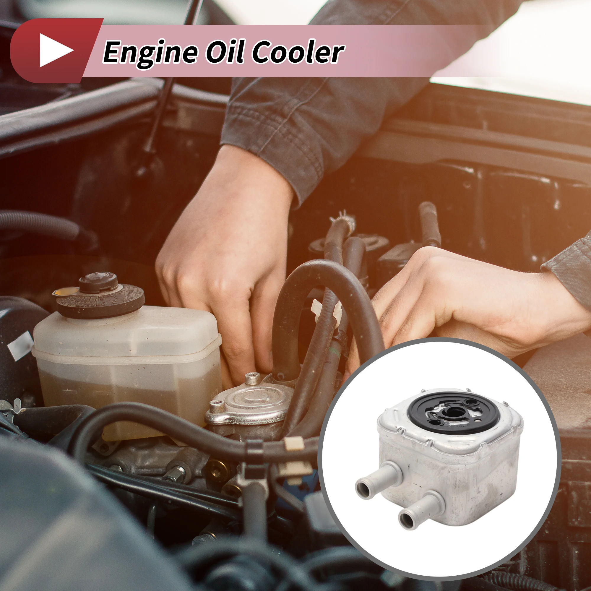 

Масляный радиатор двигателя UXCELL для Audi A4 2002-2005 V6 3.0L B6 No.021117021H Trans Cooler