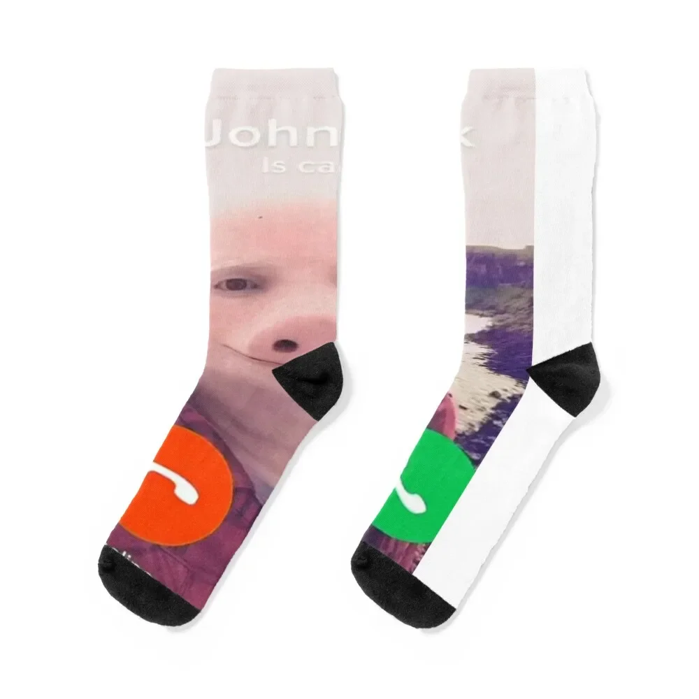 John Pork Is Calling Socks aesthetic anti-slip Boy Child Socks Women's