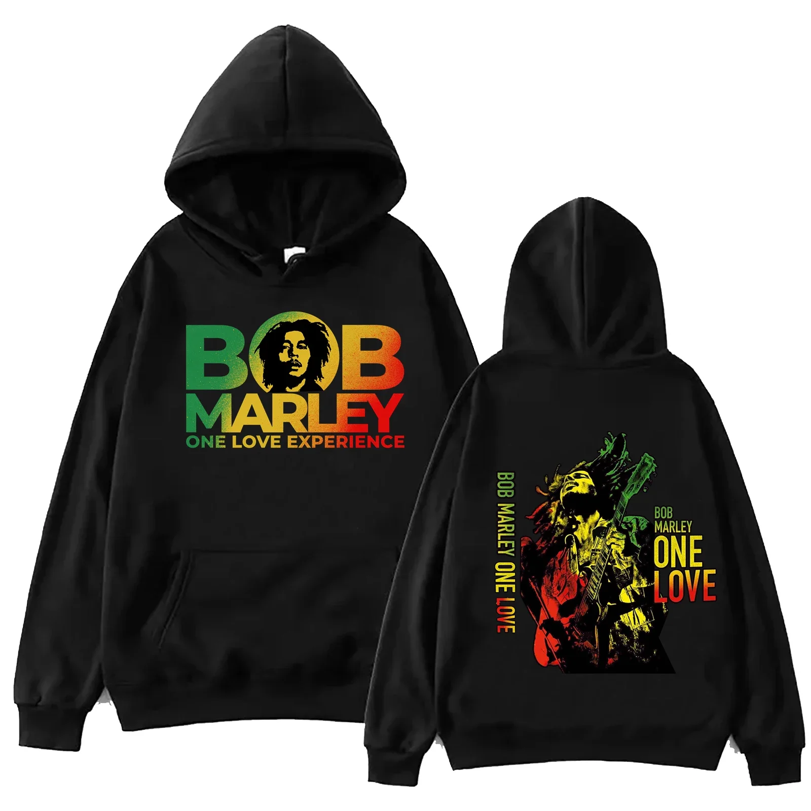 Bob Marley 2024 Hoodie Harajuku Hip Hop Pullover Tops Popular Music Sweatshirt Fans Gift Plus size