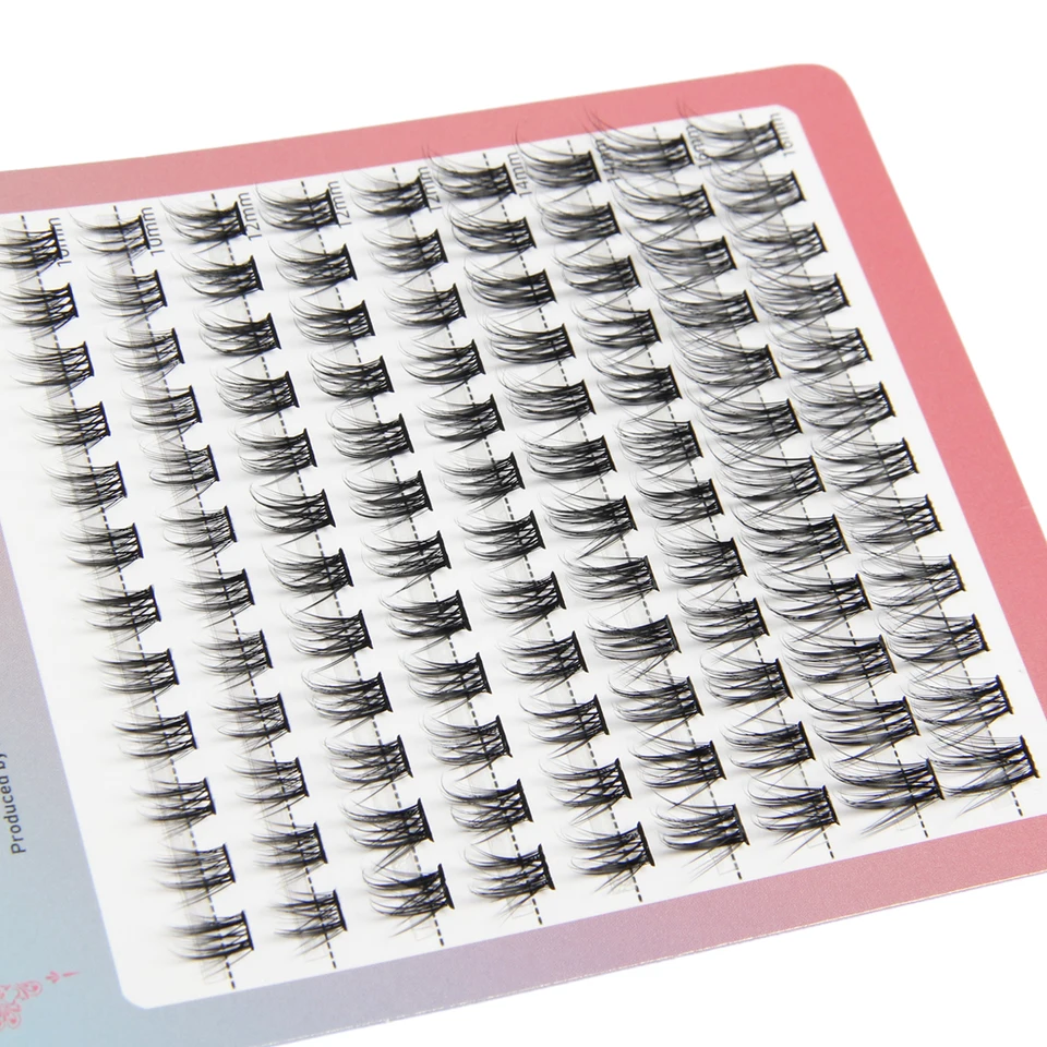 Racimos de pestañas individuales, 72 piezas, extensiones de pestañas postizas DIY, esponjosas, mezcla de 10-16mm 6