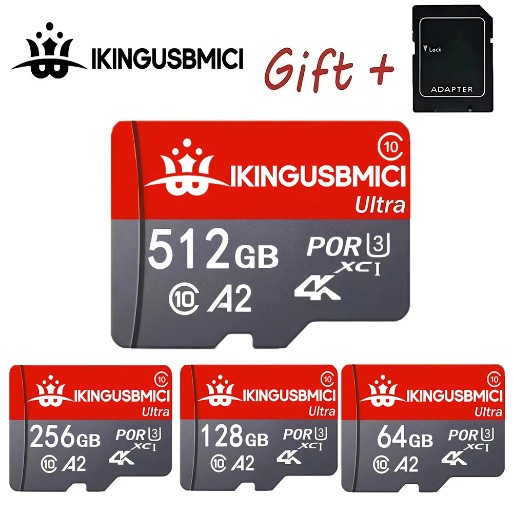 Tarjeta de Memoria y Tarjeta Micro SD, Tarjetas SD, Tarjetas TF, Ultra Alta Velocidad, Premium, 16GB / 32GB / 64GB / 512GB para Cámaras de Seguridad CCTV