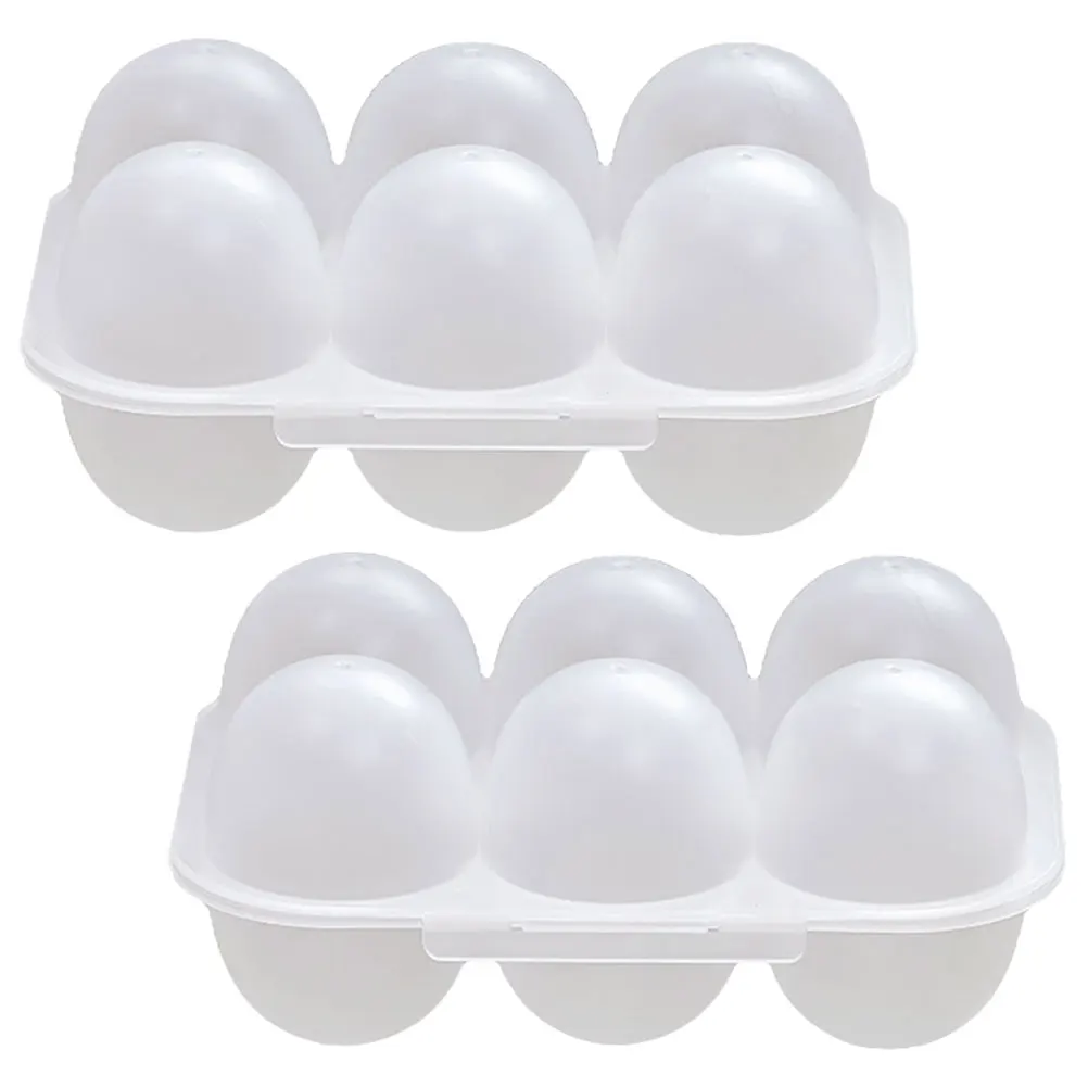 

2pcs Portable Holder For Refrigerator Pp Plastic Egg Storage Container Fridge Organizer Multi Grids Large Capacity Egg Box