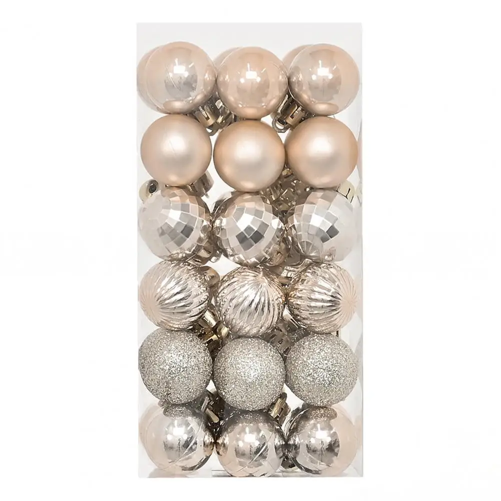 36 Stück 3CM Weihnachtskugeln Christbaumschmuck Anhänger für Heim-Party-Dekoration 2026 Neujahr Navidad Geschenke Ornamente Zubehör – Detail 3