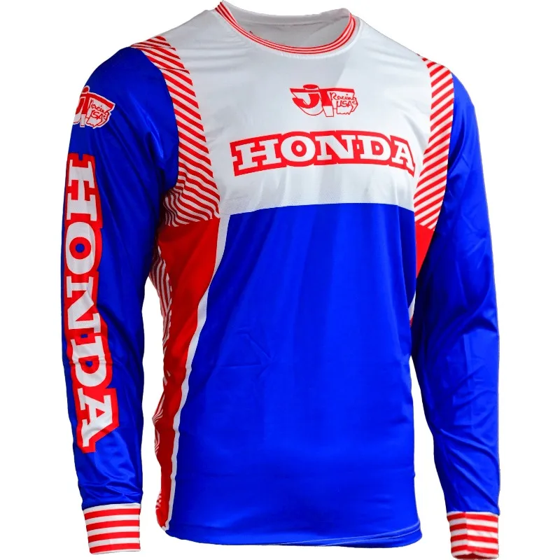 

2026 Новый быстросохнущий мотоциклетный костюм Honda Team Performance, специальная рубашка с длинными рукавами для внедорожного велосипеда MOTO, модная футболка