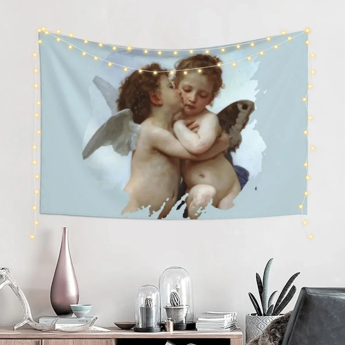 Cupid and Psyche Children Particular Tapestry Christmas Decoration Room Aesthetic Tapestry