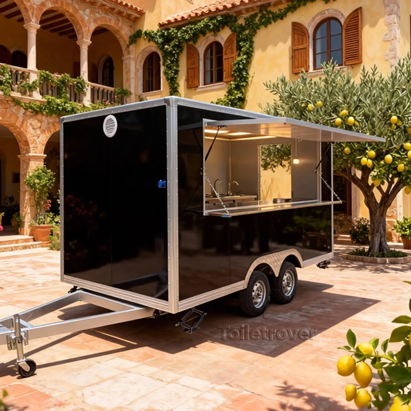 

Mobile Electric Food Truck Churros Pastry Shawarma Burger Pizza Hot Dog Food Truck Trailer with Complete Kitchen
