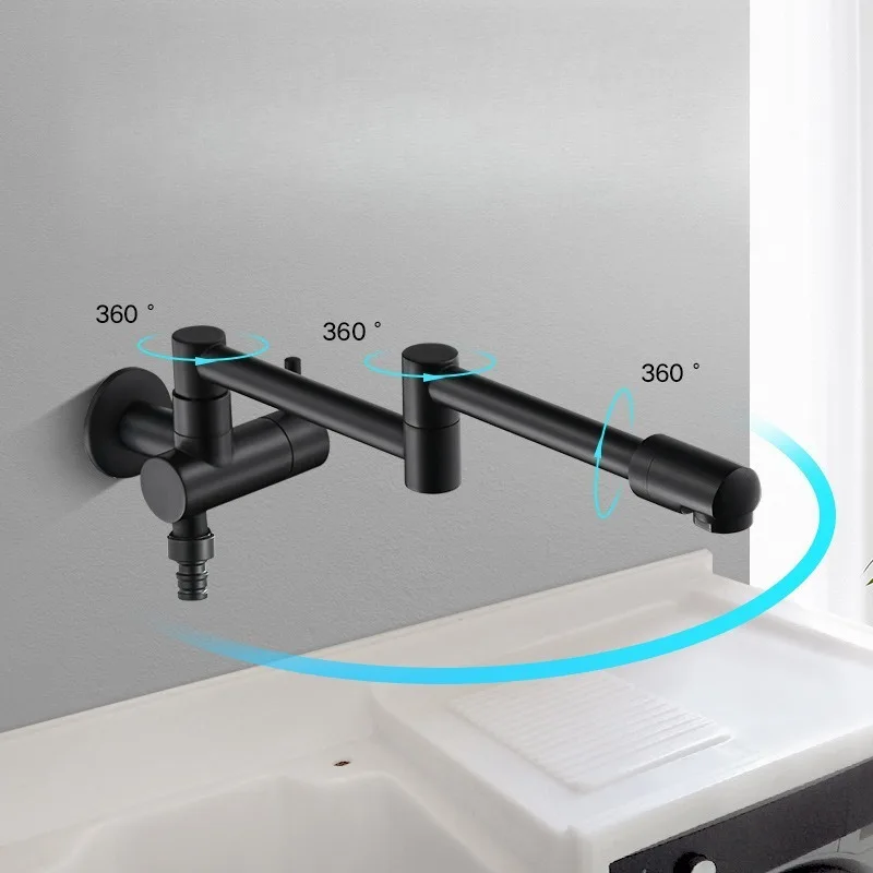 

Домашняя расширенная раковина для швабры, раковина для мытья овощей, вращающийся настенный многофункциональный складной смеситель с одним охлаждением