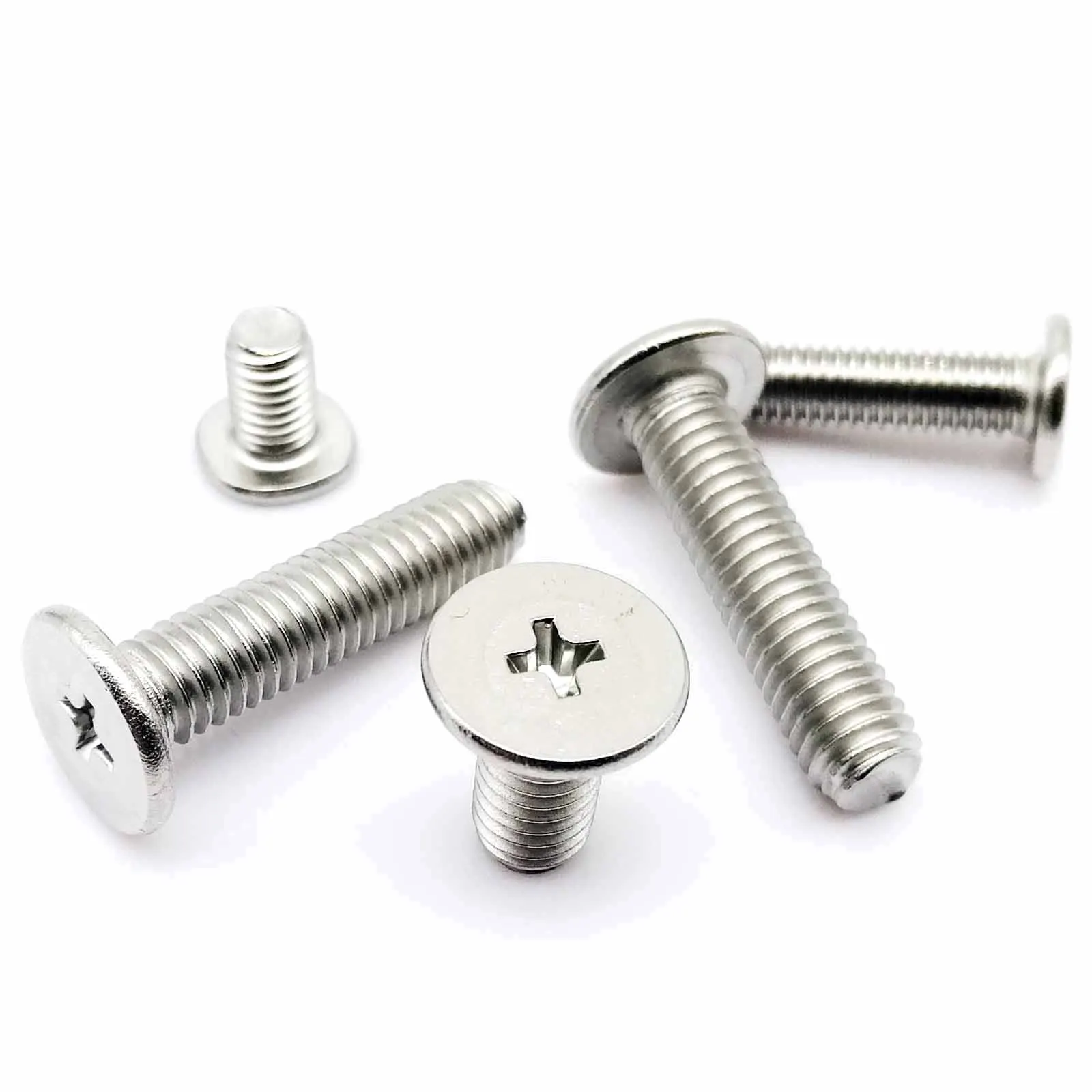 CM M1.4 M1.6 M2 M2.5 M3 M4 M5 M6 304 A2-70 Stainless Steel Cross Phillips Low Ultra Thin Ultrathin Flat Wafer Head Bolt Screw