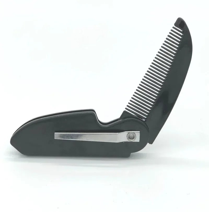 1Pc Folding Pocket Clip Hair Moustache Beard Comb Plastic Mens Womens Beauty Handmade Mini Pocket Cute Hair Combs Hairstyle