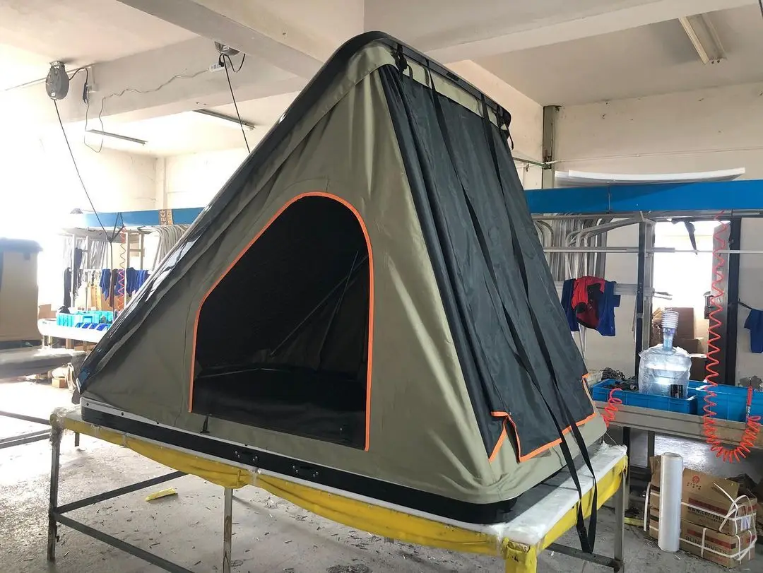ENJOIN Hard Shell Roof  Tent Car Roof   Tent for Camping Outdoor, White Grey