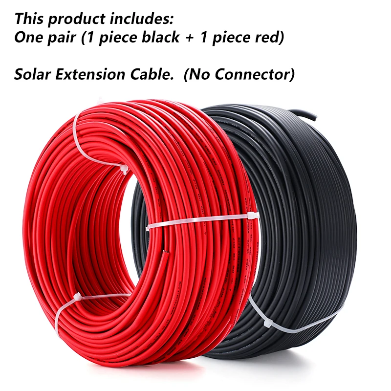 XIONGISOLAR solar pv cable Panel Stecker wire 2.5/4/6mm2 with 1/2/3/5/8/10/15/20/30M Solar PV Wires Connectors 10/12/14 AWG