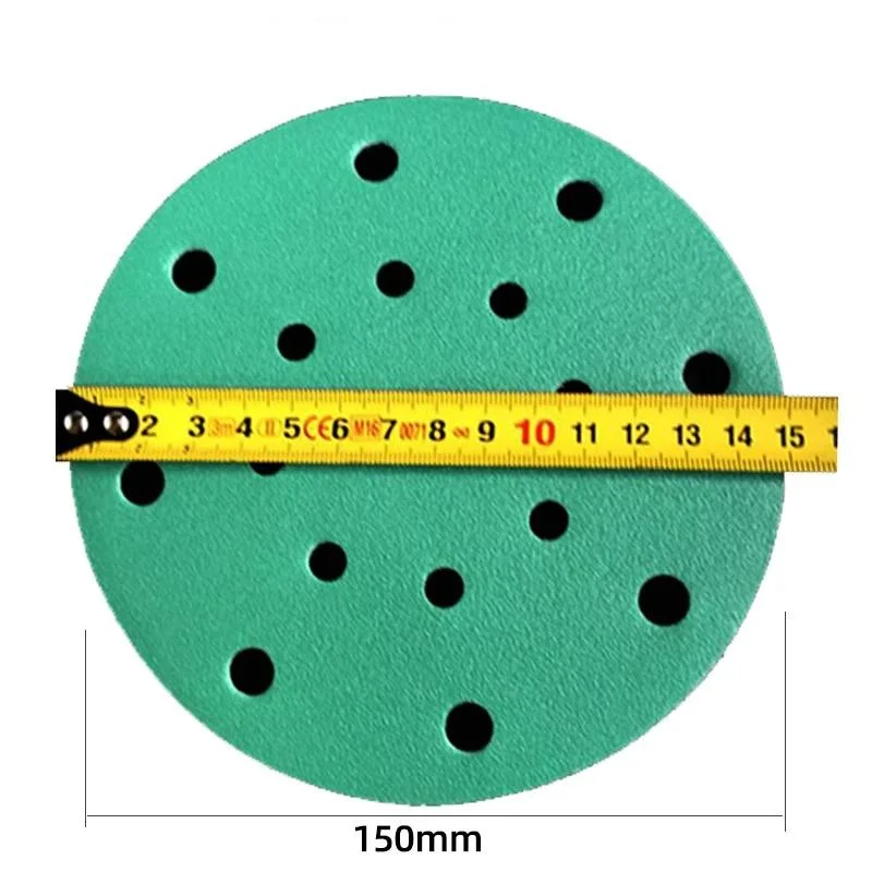 사포 연마재 세라믹 소재 마일라 사포, 자동차 목재 금속, 산업용 연삭 100 개, 6 인치, 150mm