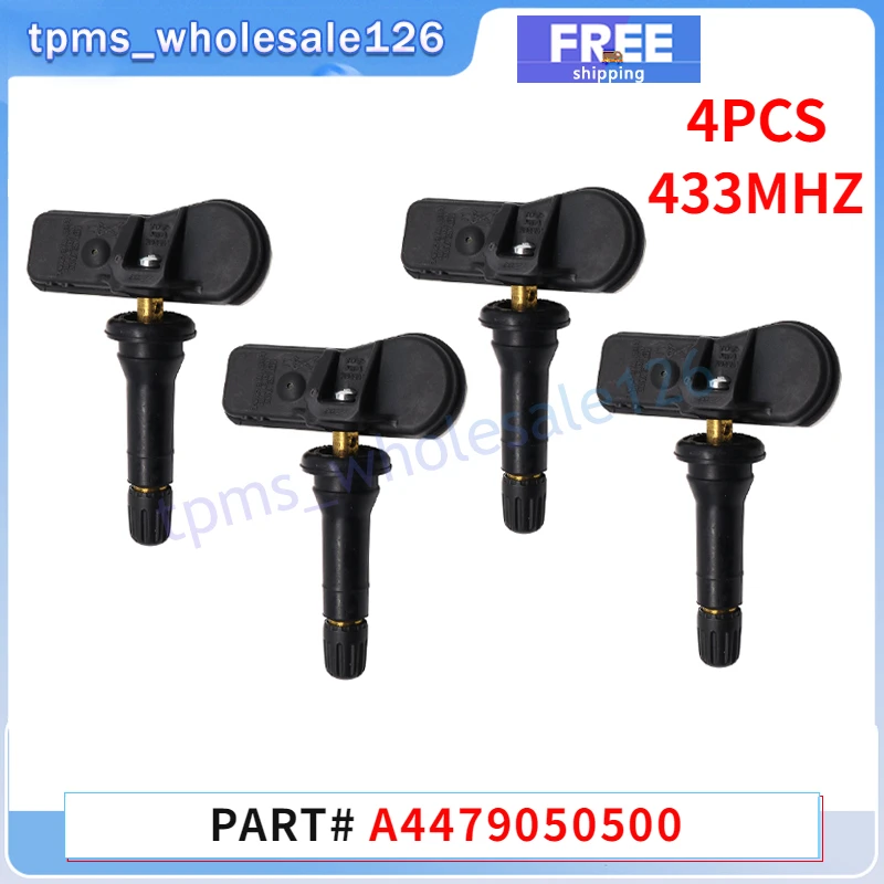 

433MHZ TPMS 4PCS Tire Pressure Monitor System Sensor A4479050500 For Mercedes Vario T2N V-Class VS20 W638 Viano W639 A4479051704