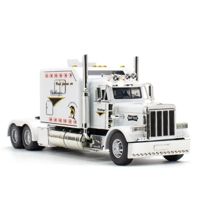 Peterbilt 389 tractors Alloy Toys Vehicles Heavy Truck Model 1:24 Sound And Light Metal Casting Collective Kids Boy Gift