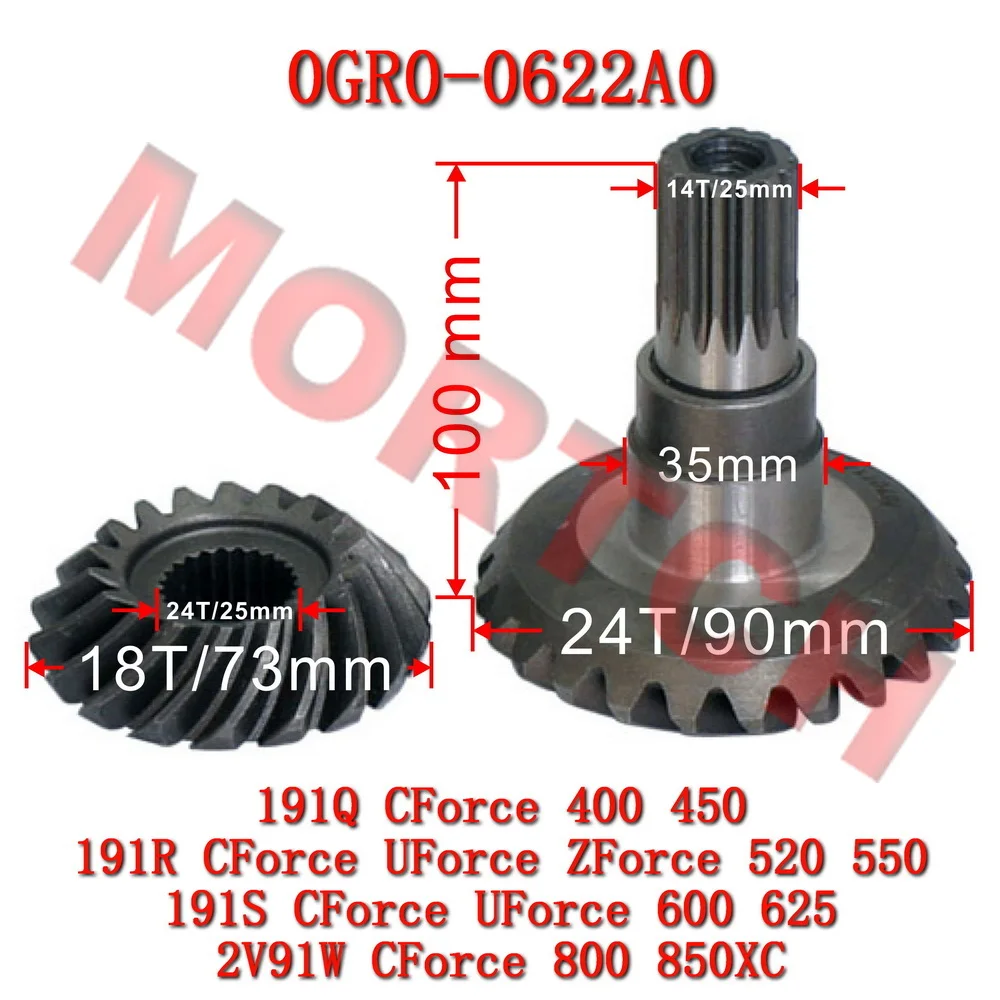 Orignal Drive & Driven Bevel Gear Comp 0GR0-0622A0 for CF Moto ATV CF400 500 600 800 UForce 600 191S-U6 ZForce 500 Trail Parts