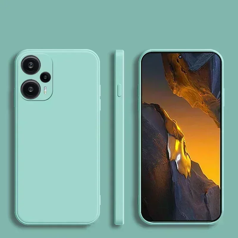 Poco F5 PocoF5 Pro Case Original Soft Liquid Silicone Camera Protection Shockproof Cover For Xiaomi Poco F5 F 5 PocoF5 Pro F5Pro