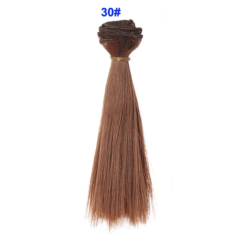 1 Stück Perücke Refires Bjd Haar 15 cm * 100 cm Schwarz Gold Braun Grün Rosa Farbe Gerade Perücke Haar für 1/3 1/4 BJD Diy