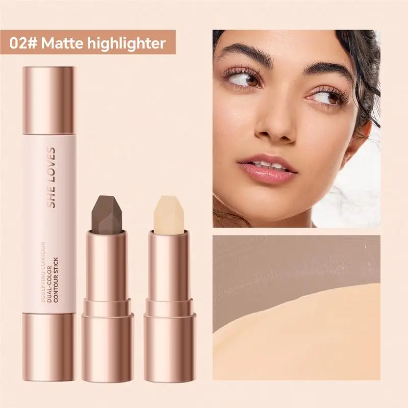 Cream Contour Stick 40g Non-Sticky Highlighter Makeup Pen Matte Waterproof Face Shaping Stick Non-Sticky Highlighter Makeup Pen