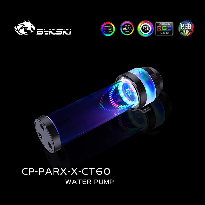 

Bykski Water Cooling DDC AIO Pump Reservoir 100-200mm Res Pump Combo PWM Control New Silent 5V/12V RGB CP-PARX-X-CT60