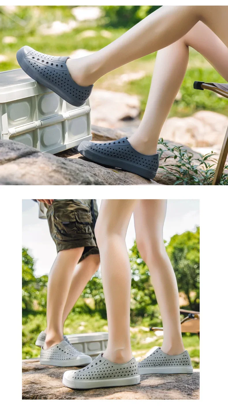 Sommer Unisex EVA Hohlschuhe Weiche Sohlen Rutschfeste Strandschuhe Herren Damen Atmungsaktive Wasserdichte Sandalen Erwachsene Casual Alltagsschuhe – Detail 18