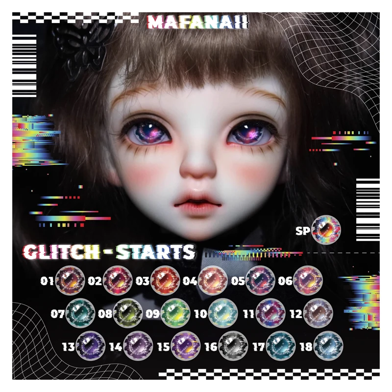 

BJD eyes doll Metallic Effect 10mm-24mm doll acrylic for 1/8 1/6 1/4 1/3 BJD SD doll accessories doll eyes