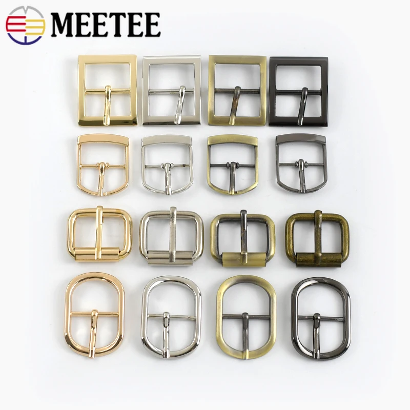 5/10Pcs 16-38mm Metal Pin Buckles For Sewing Shoes Handbag Belt Adjuster Clasp Bags Webbing Hooks DIY Leather Crafts Accessories