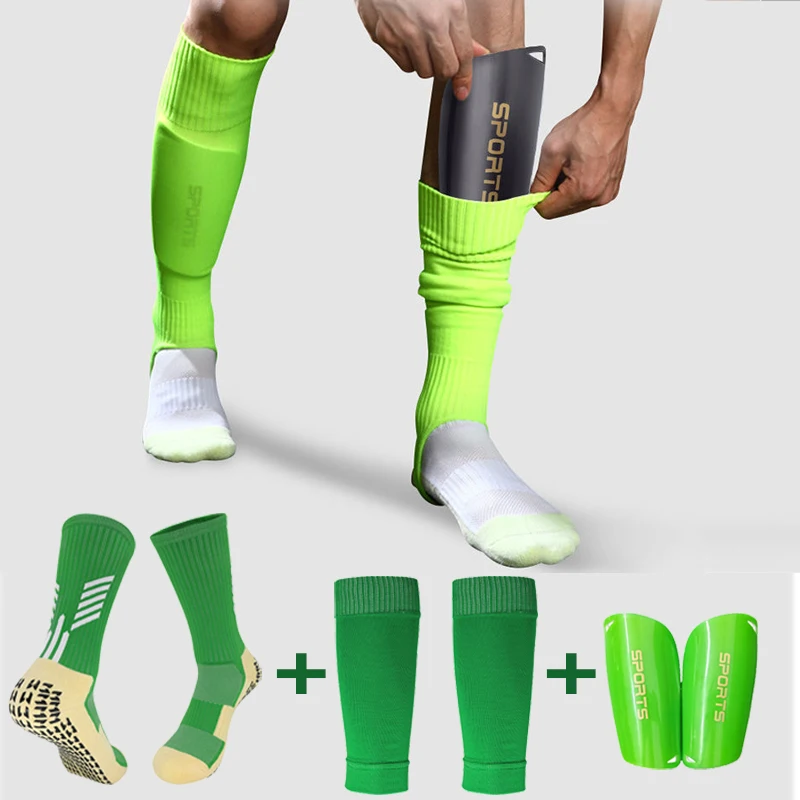 1 Kits High Elasticity Shin Guard Sleeves Covrer For Adults Kids Anti Slip Soccer Sock Football Leg Guards Sport Protective Gear