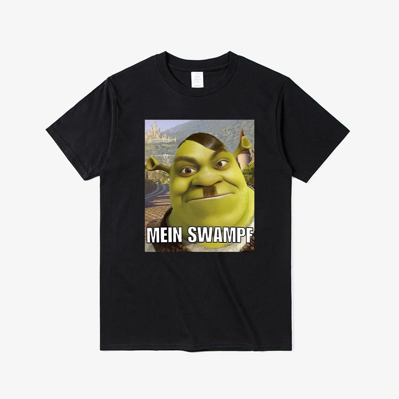 

Футболка Shrek Expression Pack, летняя повседневная футболка с круглым вырезом и короткими рукавами, женская футболка, футболки с рисунком, летняя уличная одежда