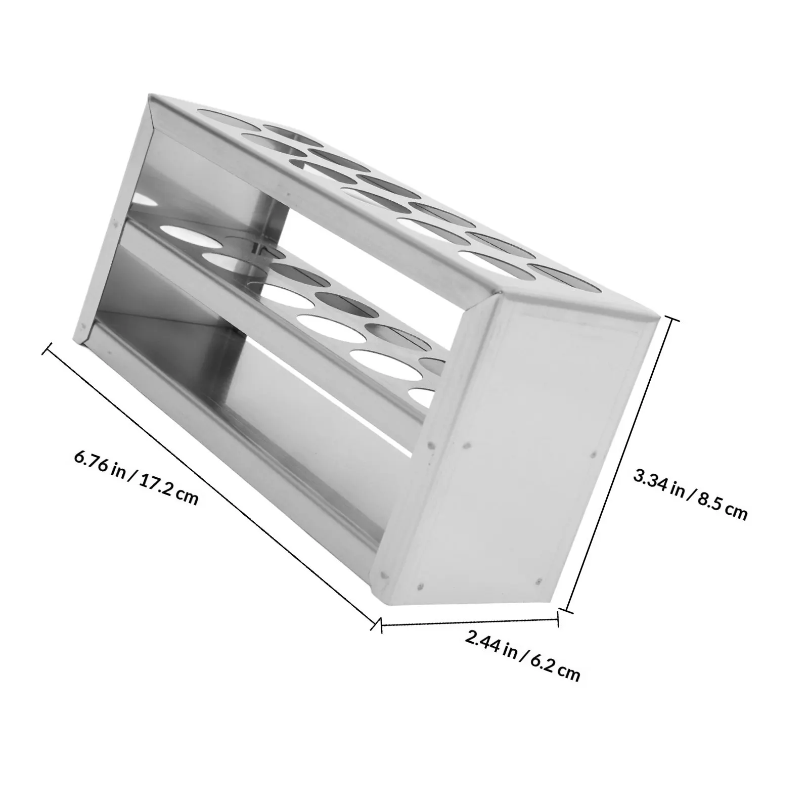 Test Tube Rack 12-Slot Organizer Stainless Steel Dual-Use Display Stand Lab Storage High-Temperature Resistant view 5