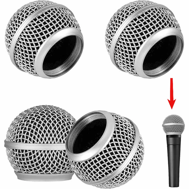 2/4-Pack High-Quality Microphone Windscreen, Featuring A Metal Mesh Cover with High-density Foam Lining