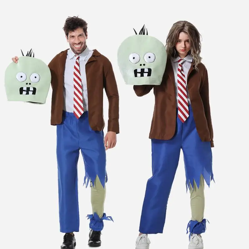 أزياء الهالوين نبات زومبي كارتونية للبالغين والأطفال، ملابس أداء المسرح، ملابس نسائية تقليدية عرقية