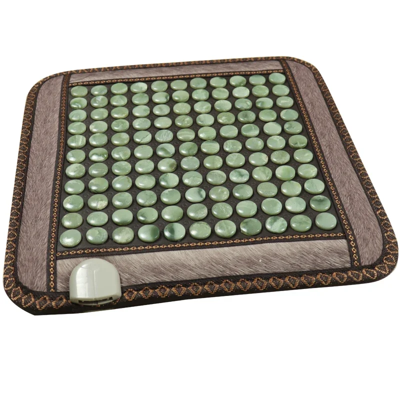 Customizable Natural Jade Heating Mat, Tourmaline Stone, Pain Relief, Therapeutic Warmth, Back Shoulder Leg Pad