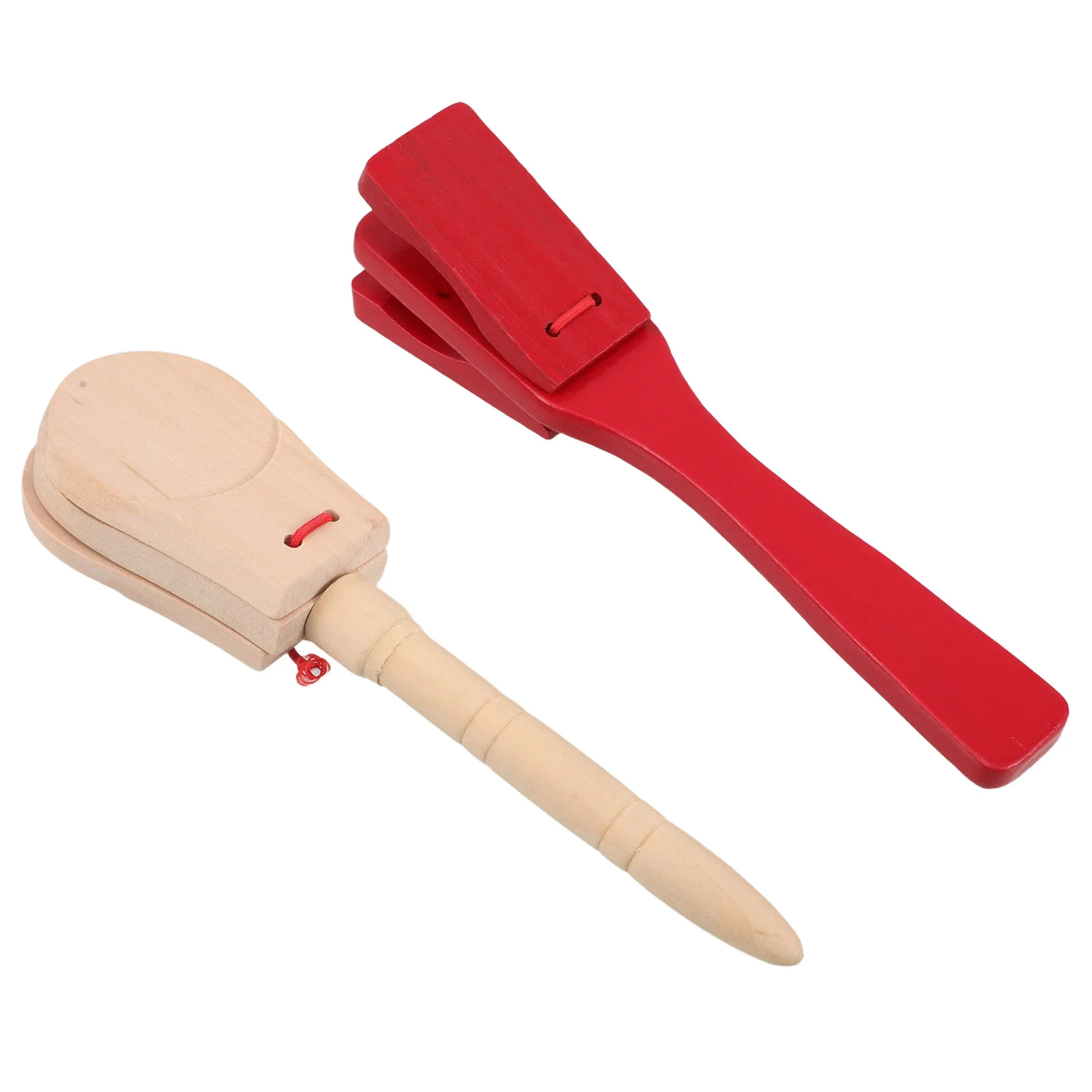 

2 pcs Wooden Castanets Hand Kids Musical Instruments Toddler Early Education Toys Wood Percussion Stage Props