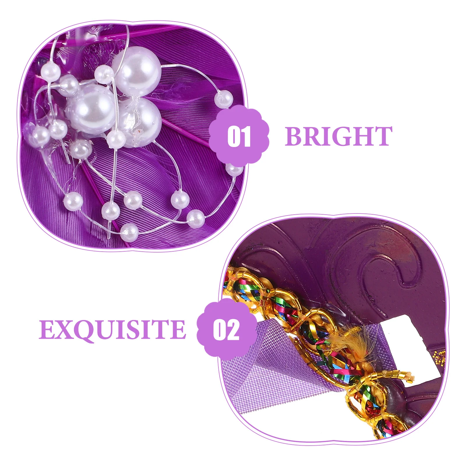 

Colorful Purple Half Face Mask Non-Deformation Comfortable Fit for Carnival Belly Dance Creative Masquerade Party Costume