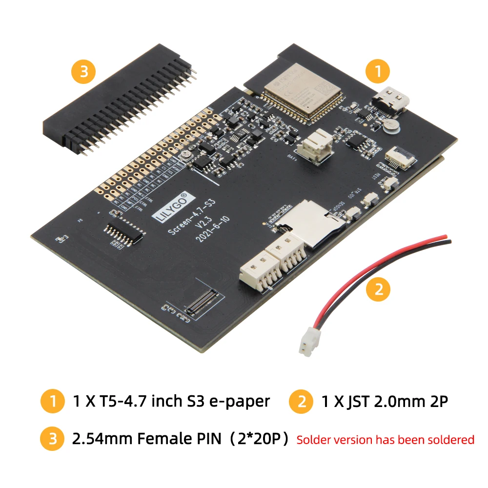Lilygo T5 4.7 بوصة E-paper V2.3 Esp32-s3 تطوير لوحة للقيادة وحدة عرض دعم Tf متوافق Raspberry Pi #5