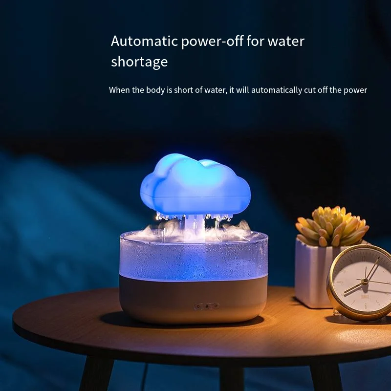 

Rain Cloud Humidifier 200ML Water Drop Essential Oil Aroma Diffuser and Color LED Night Light USB Mushroom Air Humidifier