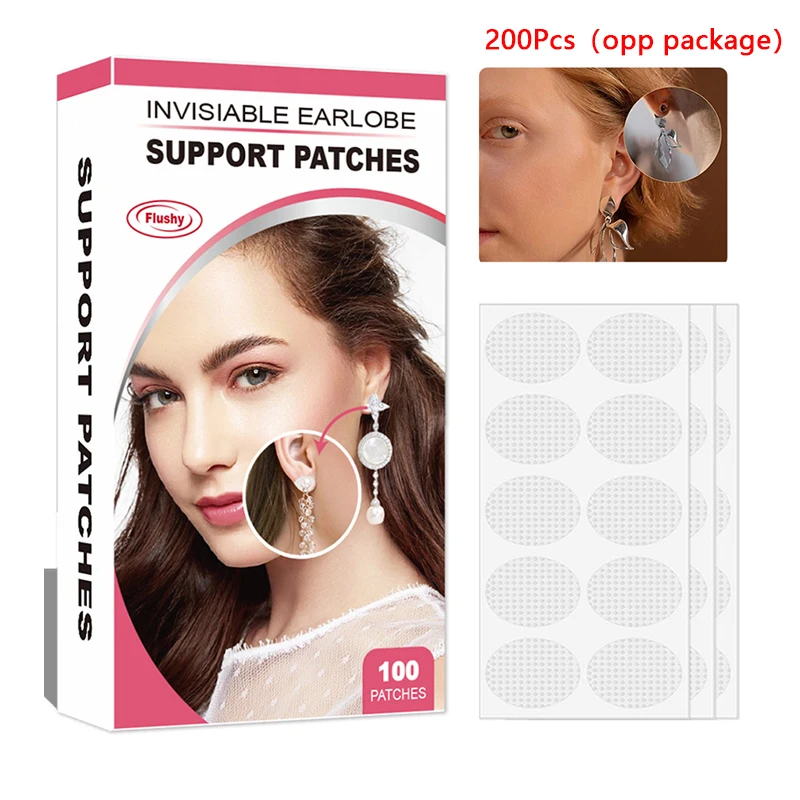 

100/200 шт. невидимая лента для подтяжки ушей, идеально подходящая для растягивающихся ушных лоб и снятия нагрузки от тяжелых сережек
