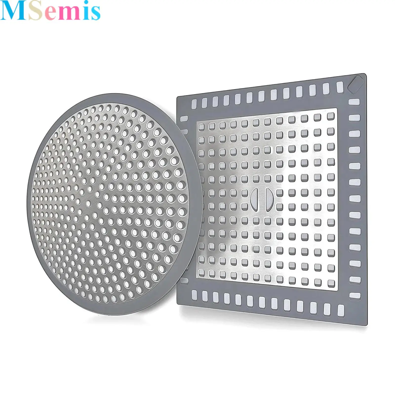 

2Pcs Shower Drain Hair Catcher Cover All-in-one Universal Sink Shower Drain Strainer Easy Installation Bathroom Accessories