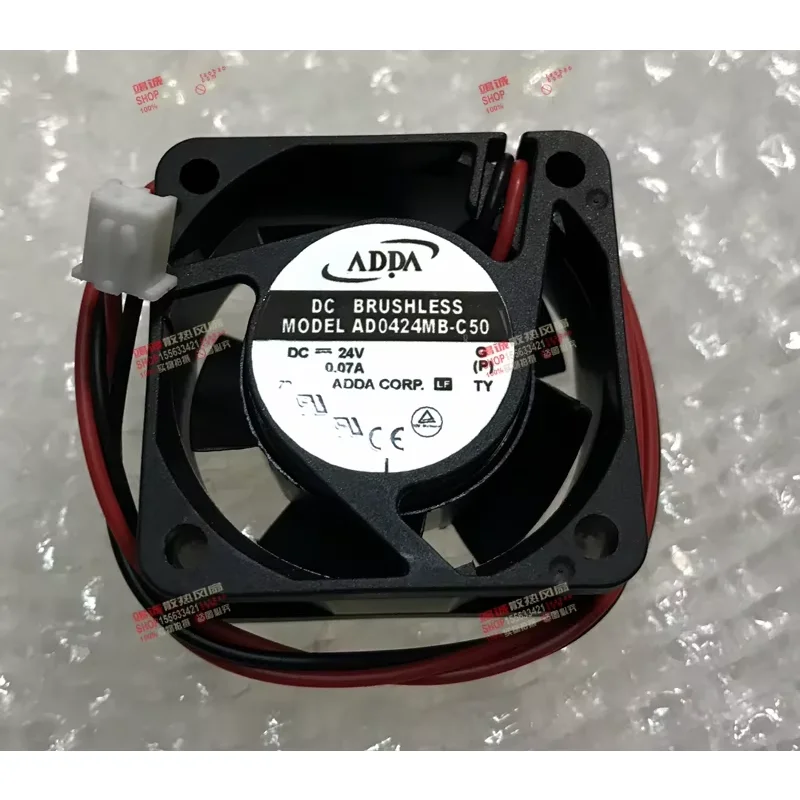 ADDA AD0424MB-C50 DC 24V 0.07A 40x40x20mm 2-Wire Server مروحة تبريد