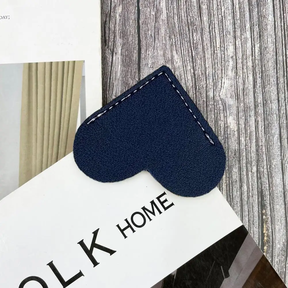 Закладки для скрапбукинга, винтажные закладки в форме сердца из искусственной кожи, закладки с тонкой текстурой, износостойкие декоративные уголки для книг