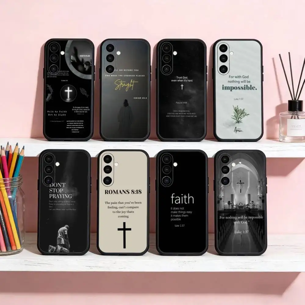 

Gods Plan Jesus Bible Verse Phone Case For Samsung Galaxy A20,21s,22,31,32,52,53,72,73,80,91 Soft Black Shell