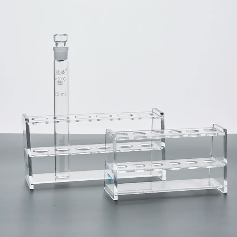 

1PCS Plexiglas colorimetric tube rack 6 holes 12 holes laboratory thickened test tube rack 5ml10ml25ml50ml100ml